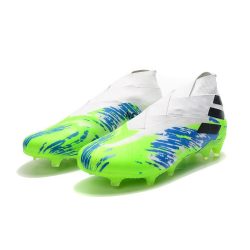 fodboldstøvler til mænd adidas Nemeziz 19+ FG Hvid Grøn Blå_4.jpg